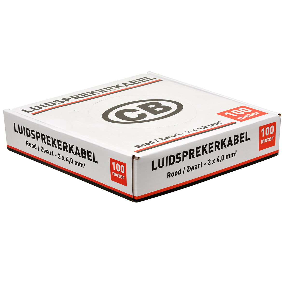 2 x 4 luidsprekerkabel rood/zwart