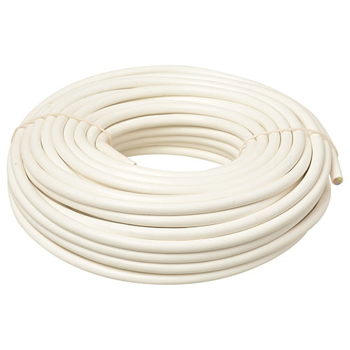 3 x 1 mm² rond snoer wit 20 meter