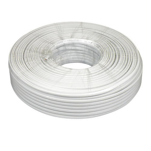 4 Aderig modulair snoer PLAT wit