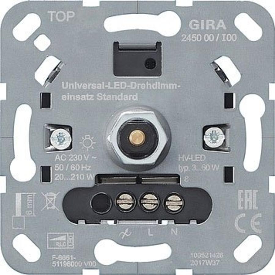 Draaidimmer universeel LED 3 - 60W / 20 - 210W inbouw