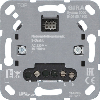 Neventastdimmer 3-draads inbouw System3000