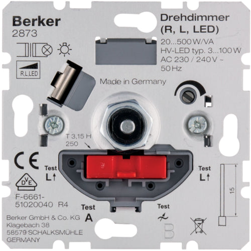 LED-draaidimmer 3-100W inbouw
