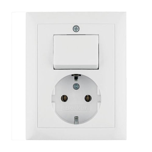Combi wisselschakelaar + WCD RA inbouw wit/wit