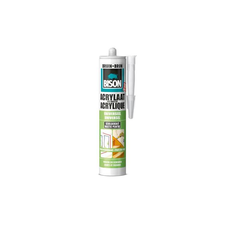 Bison acrylaatkit elastisch bruin 310ml