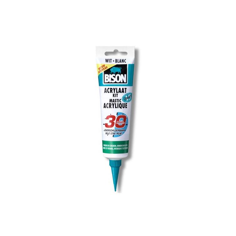 Bison acrylaatkit snelhardend elastisch wit 150ml