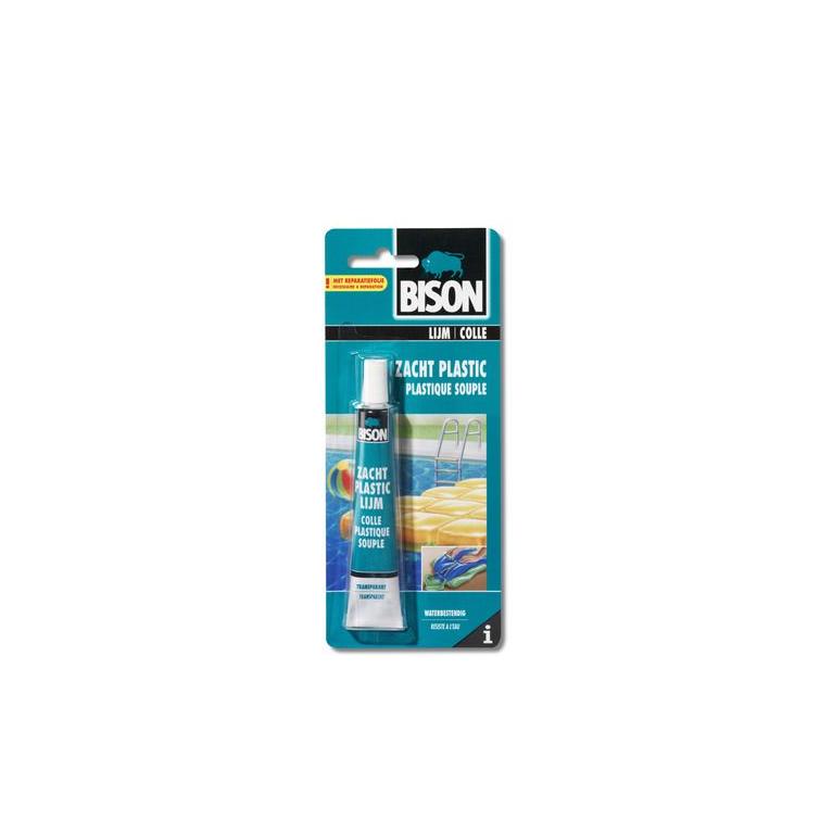 Bison zacht-plasticlijm elastisch 25ml