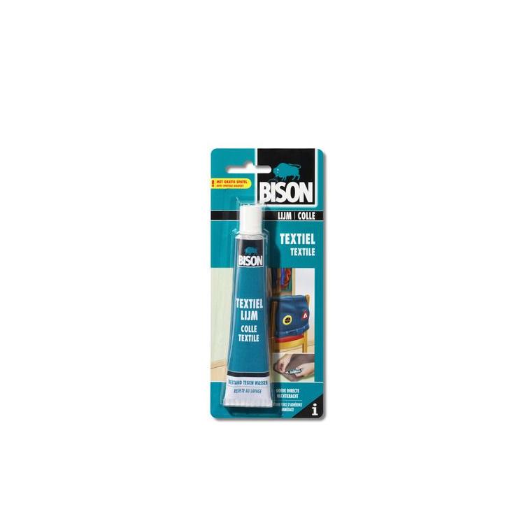 Bison textiellijm elastisch geel 50ml
