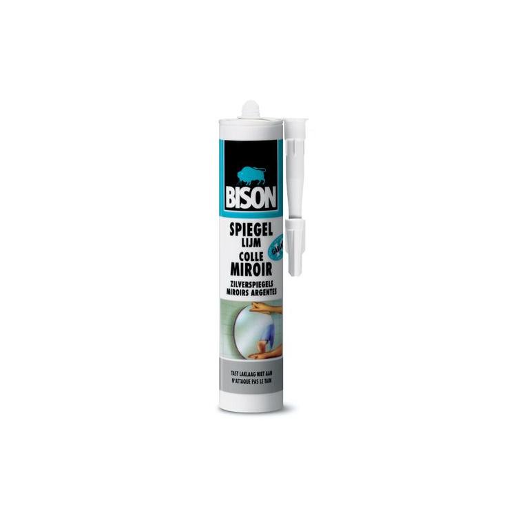 Bison spiegellijm elastisch wit 290ml