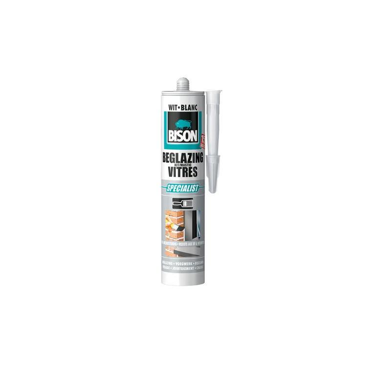 Bison beglazingskit snelhardend elastisch wit 310ml