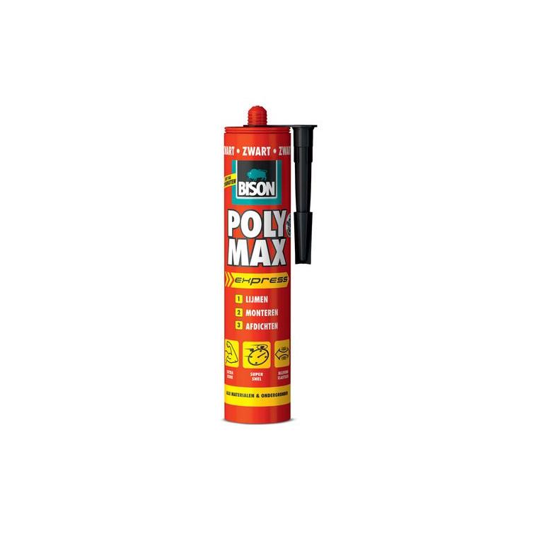 Bison universele montage lijm elastisch zwart 425gr