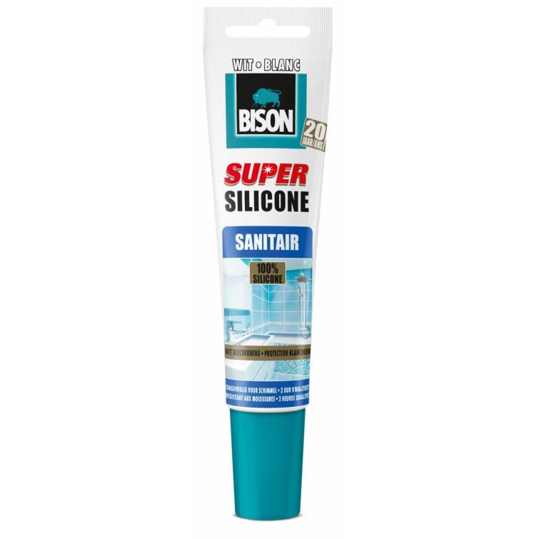 Bison siliconenkit elastisch wit 150ml