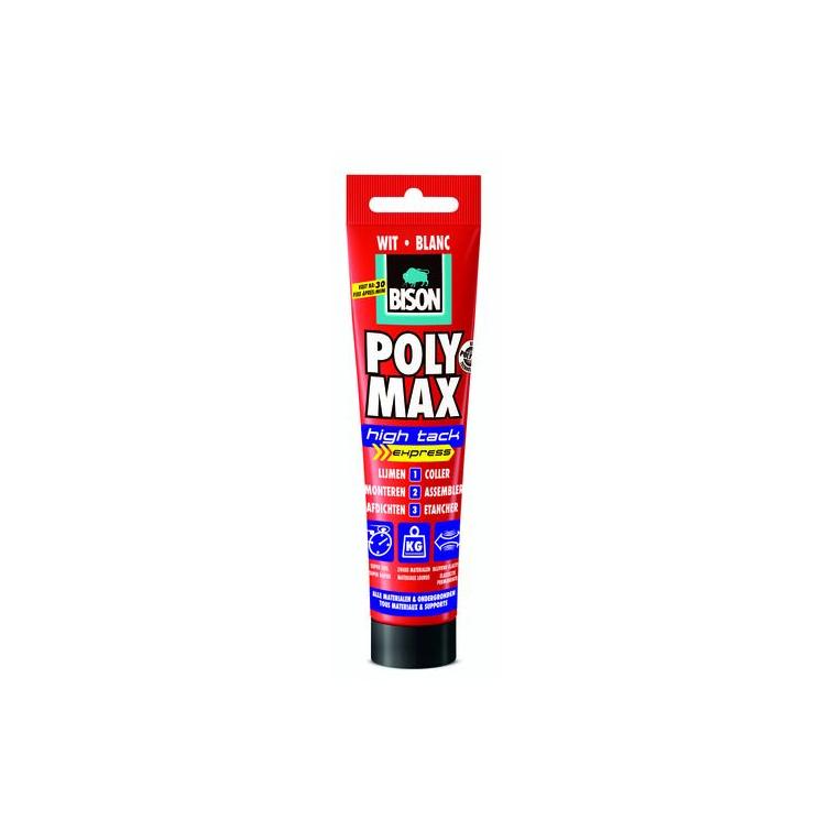 Bison montagelijm, afdichtingskit elastisch wit 165gr