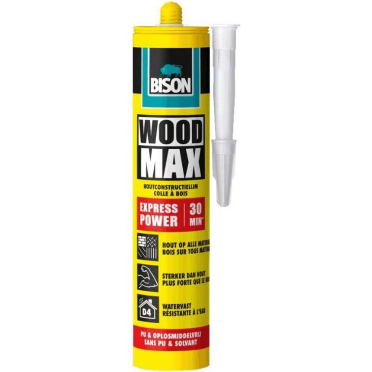 Bison Wood Max Express Power houtconstuctielijm snelhardend 380gr