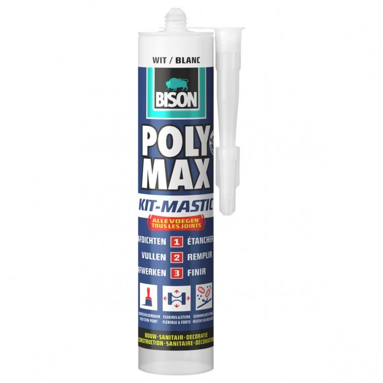 Bison Poly Max Sealant afdichtingskit elastisch wit 280ml