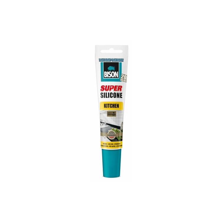 Bison siliconenkit elastisch transparant 150ml