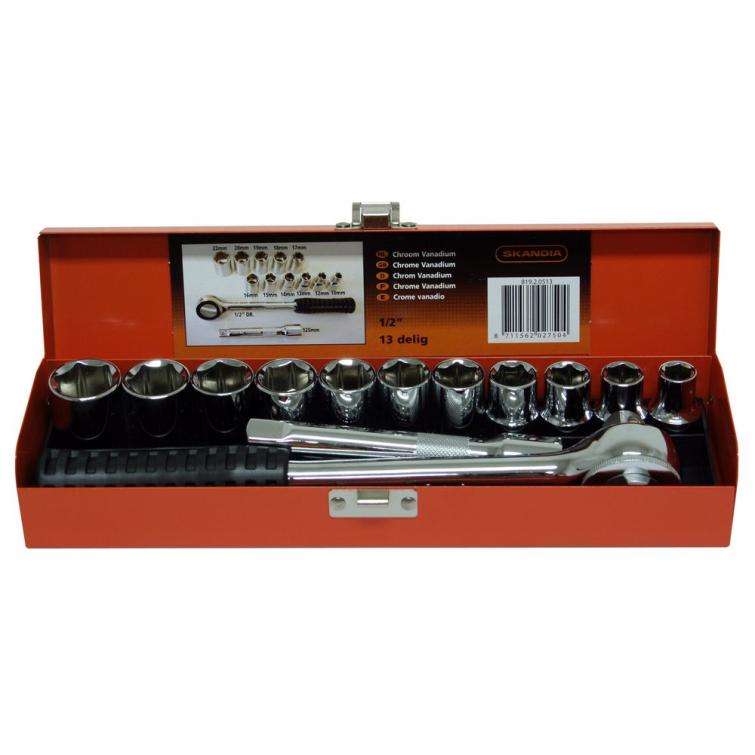 Skandia dopsleutelset 1/2" 13-delig