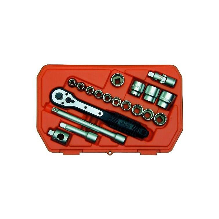 Skandia dopsleutelset 3/8" 19-delig