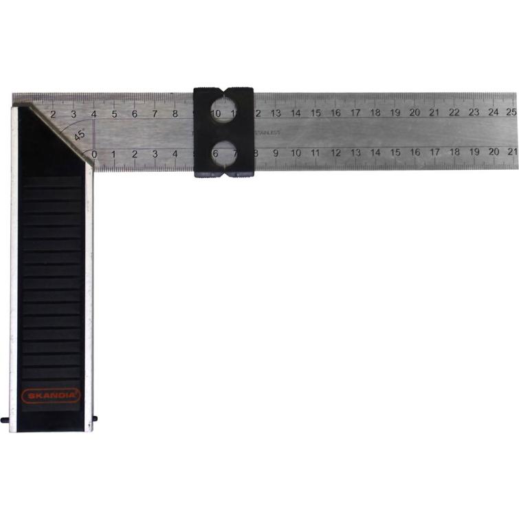 Skandia winkelhaak aluminium 250 mm