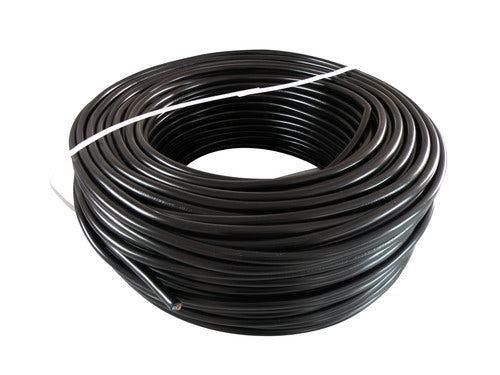 3 x 1.5 rond snoer zwart