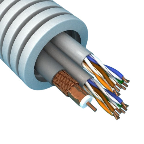 Flexpijp 3/4 + 2x UTP CAT6 + 1x COAX 75 20mm