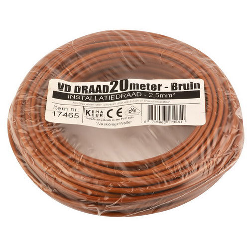 VD-draad 2,5 mm²  bruin  -  20meter