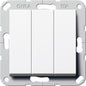Wipdrukcontact 3V 10A maakcontact zuiver wit