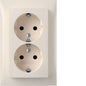 WCD RA 2-voudig inbouw creme