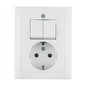 Combi serieschakelaar + WCD RA inbouw wit/wit