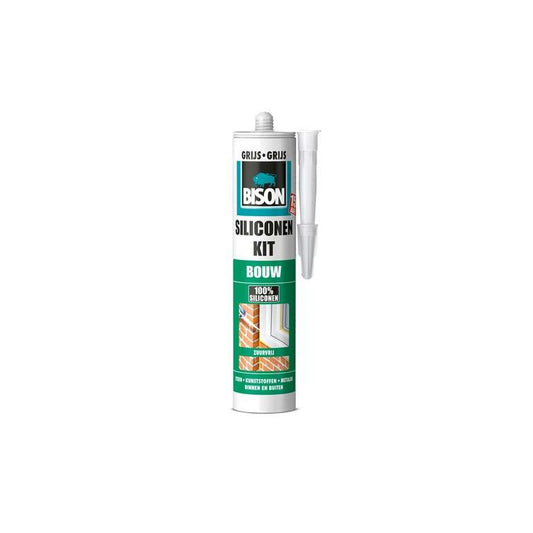 Bison siliconenkit elastisch grijs 310ml