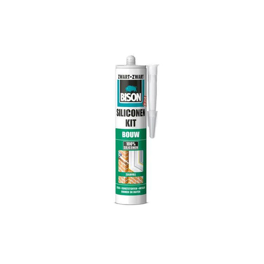 Bison siliconenkit elastisch zwart 310ml