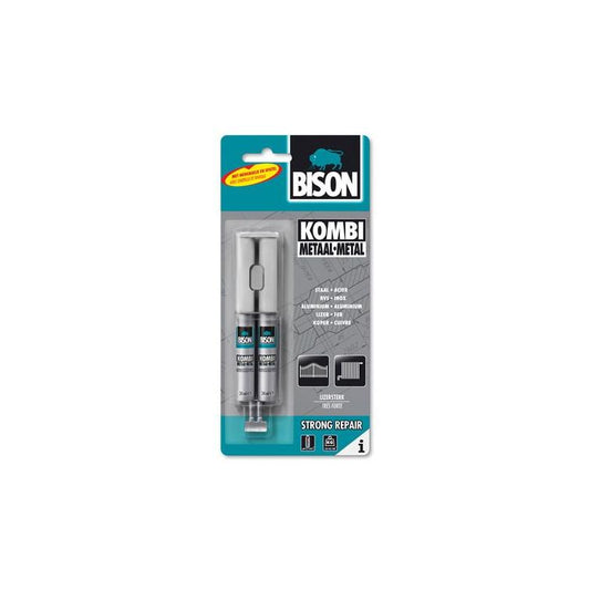 Bison metaallijm grijs 24ml