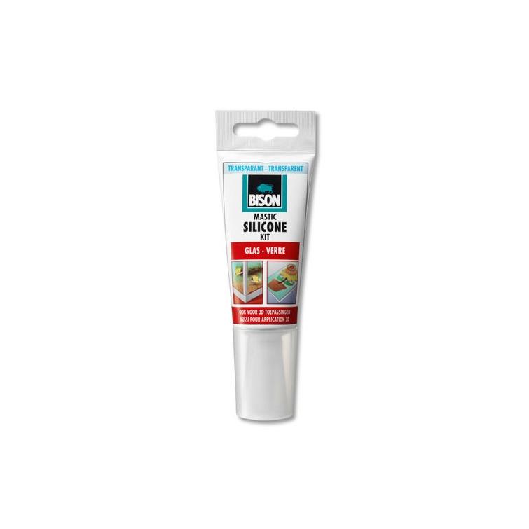 Bison siliconenkit elastisch transparant 60ml