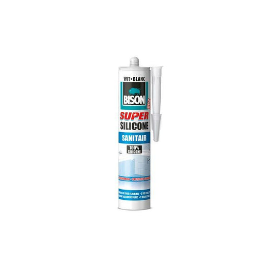 Bison siliconenkit elastisch wit 310ml