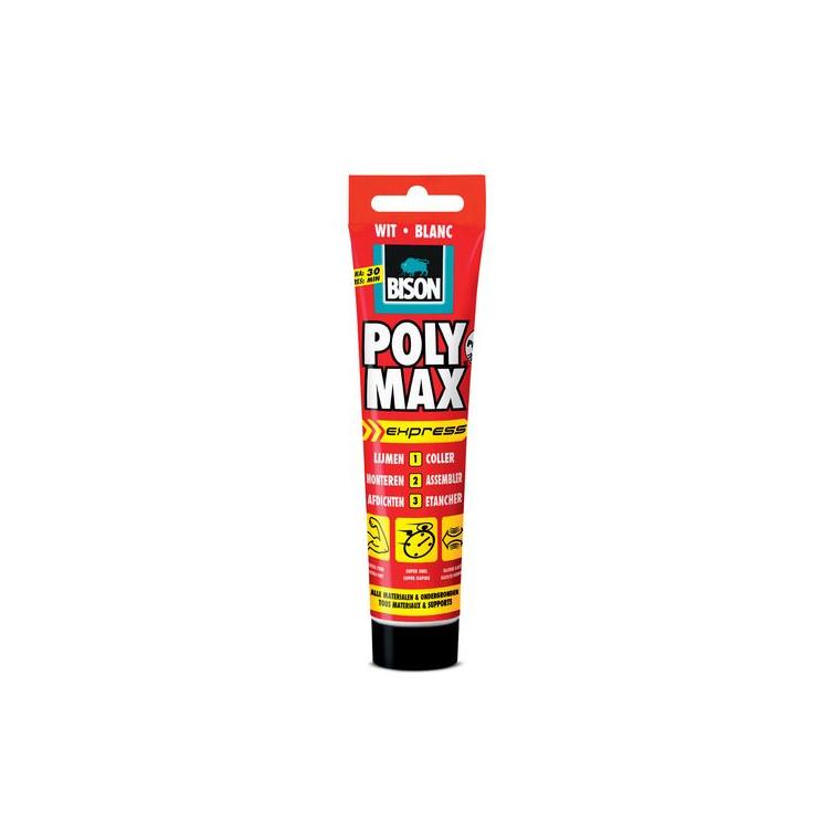 Bison universele montage lijm elastisch wit 165gr