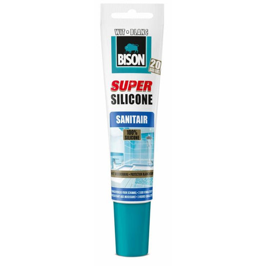 Bison siliconenkit elastisch wit 150ml