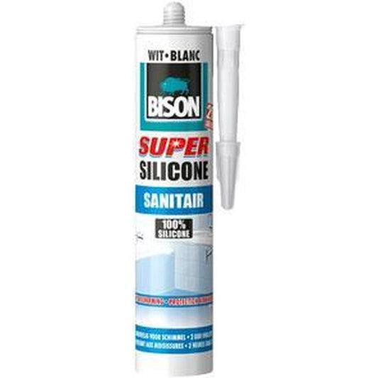 Bison siliconenkit elastisch transparant grijs 300ml