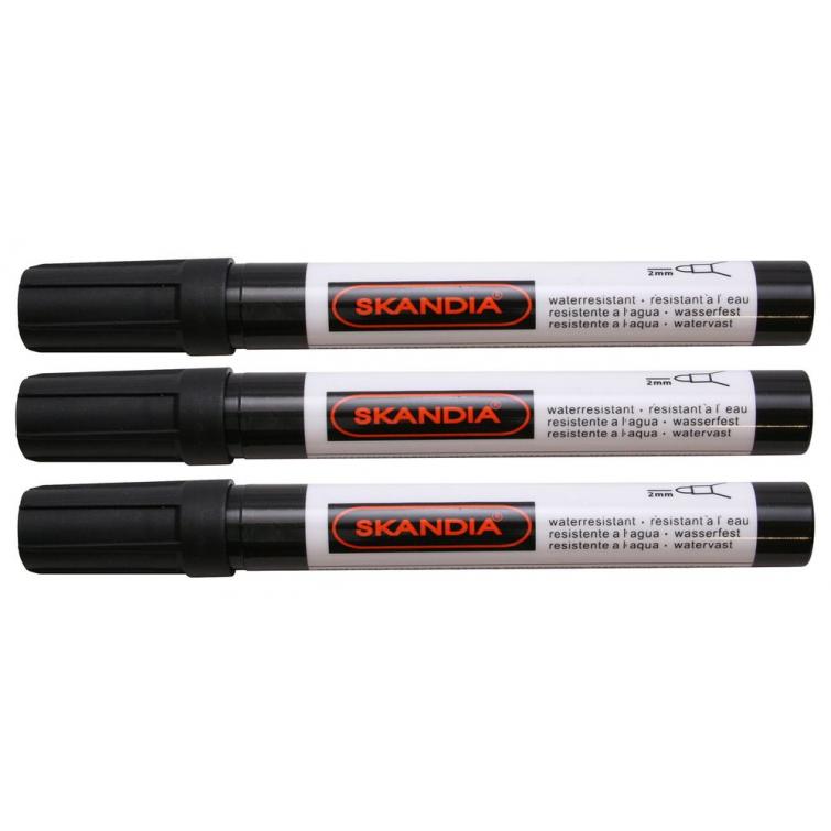 Skandia viltstift zwart 3 stuks