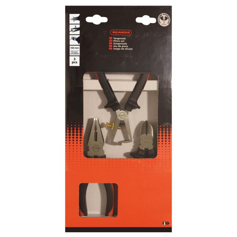 Skandia tangenset 160mm 3-delig